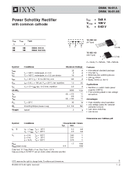 Datasheet DSSK16-01A manufacturer IXYS