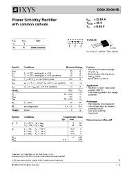 Datasheet DSSK20-0045B manufacturer IXYS