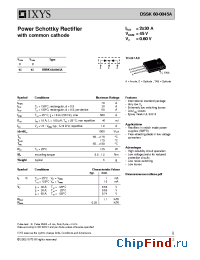 Datasheet DSSK60-0035A manufacturer IXYS