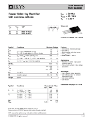Datasheet DSSK80-0025B manufacturer IXYS