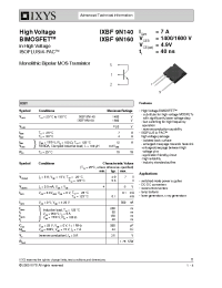 Datasheet IXBF9N160 manufacturer IXYS