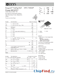 Datasheet IXFC74N20P manufacturer IXYS