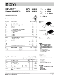Datasheet IXFK150N15 manufacturer IXYS