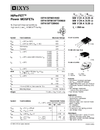 Datasheet IXFT26N50 manufacturer IXYS
