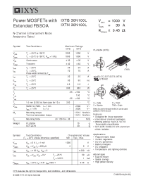 Datasheet IXTB30N100L manufacturer IXYS