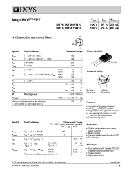 Datasheet IXTM75N10 manufacturer IXYS
