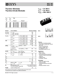 Datasheet MCC162-08IO1 manufacturer IXYS