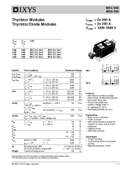 Datasheet MCC255-12IO1 manufacturer IXYS
