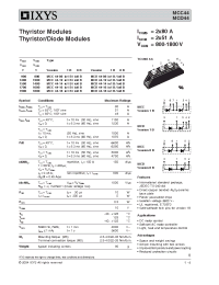 Datasheet MCC44-16IO8B manufacturer IXYS