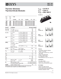 Datasheet MCC56 manufacturer IXYS