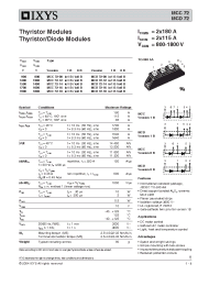 Datasheet MCC72-14IO8B manufacturer IXYS