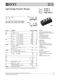 Datasheet MCD161-22IO1 manufacturer IXYS