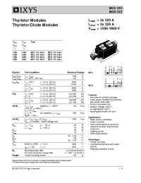 Datasheet MCD312-16IO1 производства IXYS