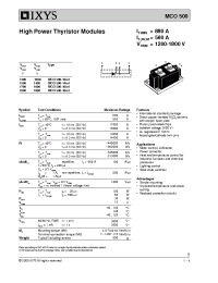 Datasheet MCO500-18IO1 производства IXYS