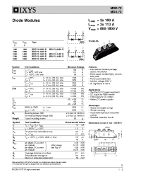 Datasheet MDA72 manufacturer IXYS