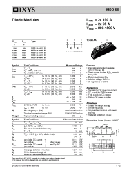 Datasheet MDD56-14N1B manufacturer IXYS
