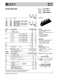 Datasheet MDD72-14N1B manufacturer IXYS