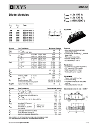 Datasheet MDD95-22N1B manufacturer IXYS