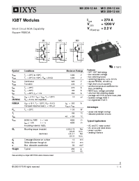 Datasheet MDI200-12A4 manufacturer IXYS