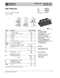 Datasheet MDI300-12A4 manufacturer IXYS