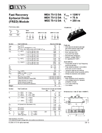 Datasheet MEA75-12 manufacturer IXYS