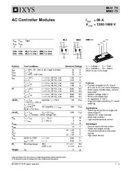 Datasheet MLO75-12IO1 manufacturer IXYS