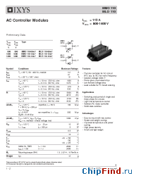 Datasheet MMO110.MLO110 manufacturer IXYS