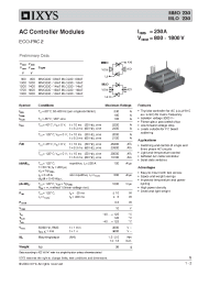 Datasheet MMO230 manufacturer IXYS
