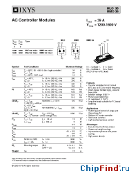 Datasheet MMO36-12IO1 manufacturer IXYS