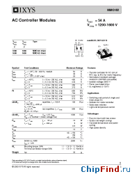 Datasheet MMO62-16IO1 manufacturer IXYS