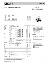 Datasheet MMO74 manufacturer IXYS