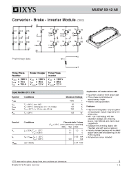 Datasheet MUBW50-12A8 manufacturer IXYS