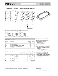 Datasheet MUBW75-06A8 manufacturer IXYS