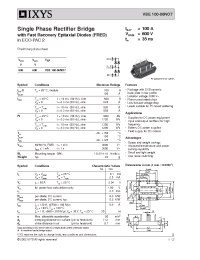 Datasheet VBE100-06NO7 manufacturer IXYS