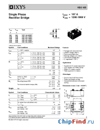 Datasheet VBO105-12NO7 manufacturer IXYS