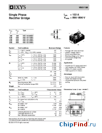 Datasheet VBO130-14NO7 manufacturer IXYS
