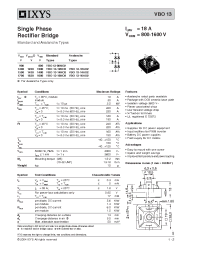 Datasheet VBO13-16NO2 manufacturer IXYS