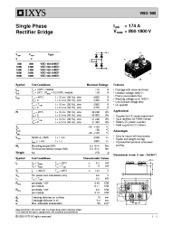 Datasheet VBO160-14NO7 manufacturer IXYS