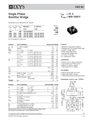 Datasheet VBO20-16AO2 manufacturer IXYS