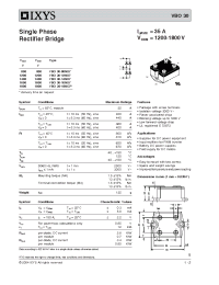 Datasheet VBO30-16NO7 manufacturer IXYS