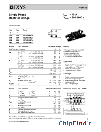 Datasheet VBO45-08NO7 manufacturer IXYS