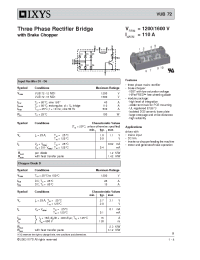 Datasheet VUB72 производства IXYS