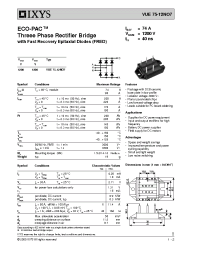 Datasheet VUE75-12NO7 manufacturer IXYS