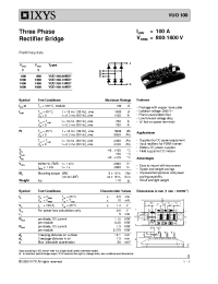 Datasheet VUO100-12NO7 manufacturer IXYS