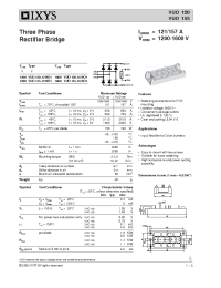 Datasheet VUO155-12NO1 manufacturer IXYS