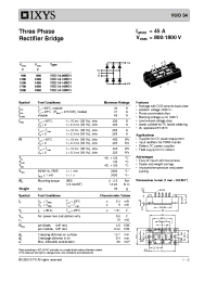 Datasheet VUO34-14NO1 manufacturer IXYS