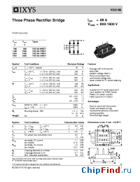 Datasheet VUO68-12NO7 manufacturer IXYS