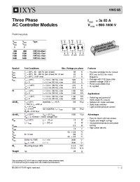 Datasheet VWO85-16IO1 manufacturer IXYS