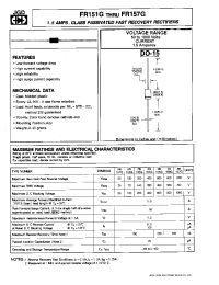 Datasheet FR154G manufacturer JGD
