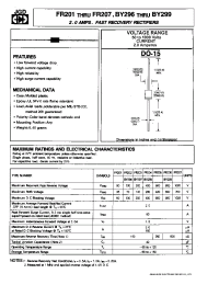 Datasheet FR206 manufacturer JGD